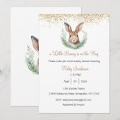 Ein kleiner Bunny ist auf dem Weg zu Einladung, Ba Einladung (Vorne/Hinten)