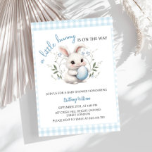 Ein kleiner Bunny ist auf der Way Blue Boy Baby Du
