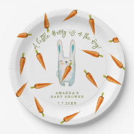 Ein kleiner Bunny ist unterwegs! Babyparty Pappteller