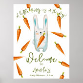 Ein kleiner Bunny ist unterwegs! Babyparty Poster (Vorne)