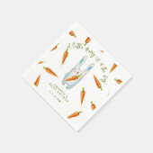 Ein kleiner Bunny ist unterwegs! Babyparty Serviette (Ecke)