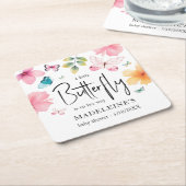 Ein kleiner Butterfly-Baby-Untersetzer Rechteckiger Pappuntersetzer (angewinkelt)