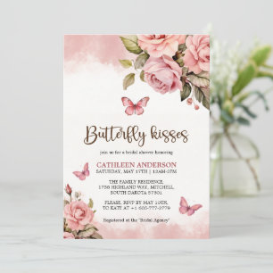 Ein kleiner Butterfly Kisses Floral Brautparty Einladung