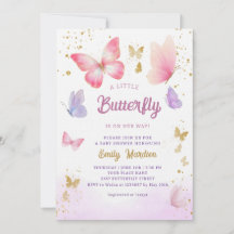 Ein kleiner Butterfly niedlich Boho pink Girl Baby