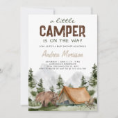 Ein kleiner Camper auf der Babydusche des "Way Bea Einladung (Vorderseite)