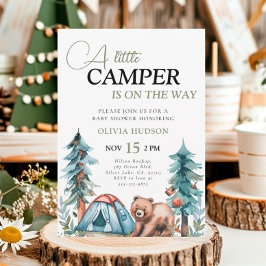 Ein kleiner Camper Forest Baby Dusche Einladung