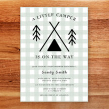 Ein kleiner Camper ist auf dem Weg Baby Dusche