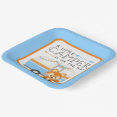 Ein kleiner Camper RV Camper Baby Dusche blau Pappteller (Gewinkelt)