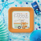 Ein kleiner Camper RV Camper Babydusche Orange Pappteller (Party)