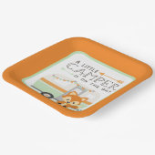 Ein kleiner Camper RV Camper Babydusche Orange Pappteller (Gewinkelt)