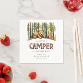 Ein kleiner Camper Wald Baby Shower Serviette (Beispiel)