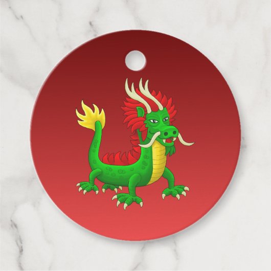Ein kleiner chinesischer Drache Geschenkanhänger (Vorderseite)