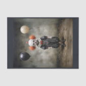 Ein kleiner Clown frage Ihnen, einen Ballon zu wäh Seidenpapier (Vorderseite)