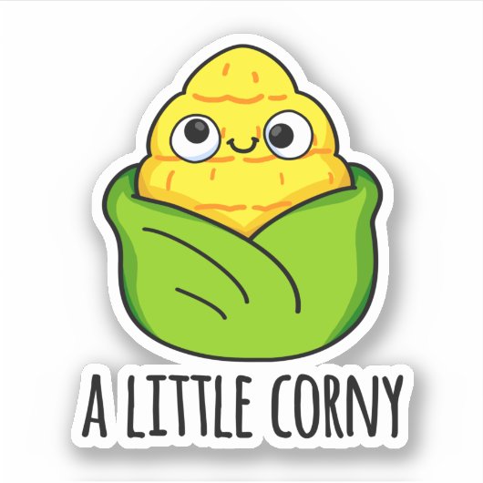 Ein kleiner Corny Funny Baby Mais Pub Aufkleber (Vorderseite)