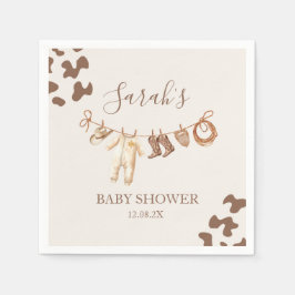 Ein kleiner Cowboy Baby Shower Boy Serviette