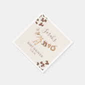 Ein kleiner Cowboy Baby Shower Boy Serviette (Ecke)