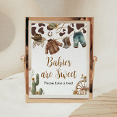 Ein kleiner Cowboy Babydusche Babys sind süß Poster