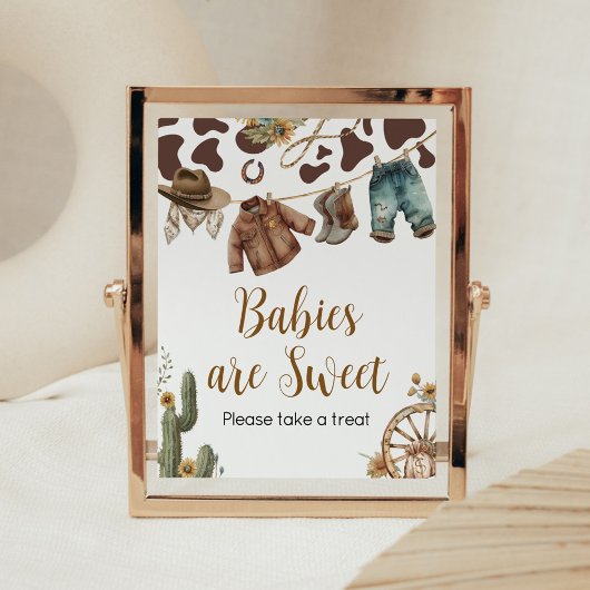 Ein kleiner Cowboy Babydusche Babys sind süß Poster