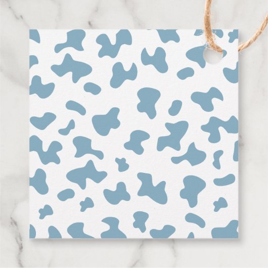 Ein kleiner Cowboy Blue Baby Shower Boy Geschenkanhänger (Rückseite)