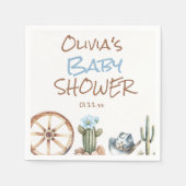 Ein kleiner Cowboy Blue Brown West Baby Boy Dusche Serviette (Vorderseite)