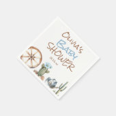 Ein kleiner Cowboy Blue Brown West Baby Boy Dusche Serviette (Ecke)