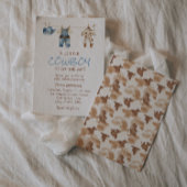 Ein kleiner Cowboy Clothesline Blue West Baby Dusc Einladung