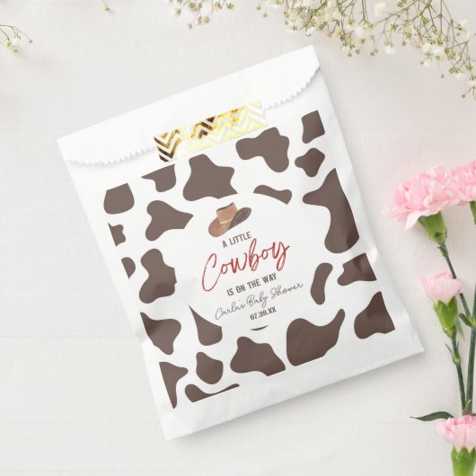 Ein kleiner Cowboy Cow Boy Rodeo Western Babydusch Geschenktütchen (Versiegelt)