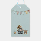 Ein kleiner Cowboy ist auf dem Weg Baby Duwer Gefa Geschenkanhänger (Rückseite)