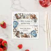 Ein kleiner Cowboy ist auf dem Weg Babydusche Serviette (Beispiel)