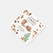 Ein kleiner Cowboy ist auf dem Weg Babydusche Serviette (Ecke)