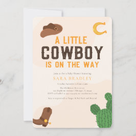 Ein kleiner Cowboy ist auf dem Weg Western Baby Du Einladung