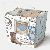 Ein kleiner Cowboy ist auf dem Weg Western Babydus Geschenkschachtel (Rückseite)