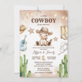 Ein kleiner Cowboy ist auf der Way Baby Dusche Einladung (Vorderseite)
