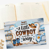 Ein kleiner Cowboy ist auf der Way Baby Dusche Gästebuch