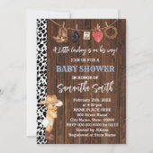 Ein kleiner Cowboy ist seine Way Western Baby Dusc Einladung (Vorderseite)