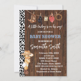 Ein kleiner Cowboy ist seine Way Western Baby Dusc Einladung