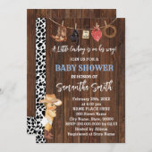 Ein kleiner Cowboy ist seine Way Western Baby Dusc Einladung (Vorne/Hinten)