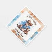 Ein kleiner Cowboy ist unterwegs | Babyparty Serviette (Ecke)