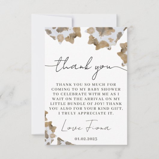 Ein kleiner Cowboy ist unterwegs Dankeskarte (Vorderseite)