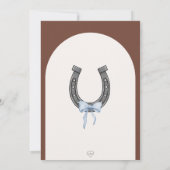 Ein kleiner Cowboy ist unterwegs mit Babydusche Einladung (Rückseite)