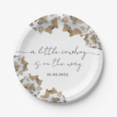 Ein kleiner Cowboy ist unterwegs Pappteller (Vorderseite)