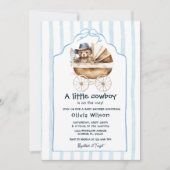 Ein kleiner Cowboy mit Kinderdusche Einladung (Vorderseite)