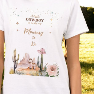 Ein kleiner Cowboy Rustic Wild West Boy Mommy zu s T-Shirt