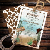Ein kleiner Cowboy Western Boy Baby Dusche Einladu Einladung