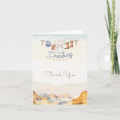 Ein kleiner Cowboy Western Canyon Babydusche Dankeskarte (Vorderseite)