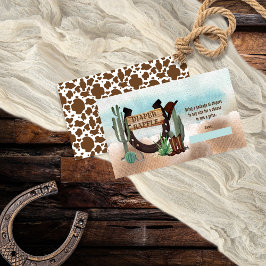 Ein kleiner Cowboy-Western-Kinderdusche-Windelwasc Begleitkarte