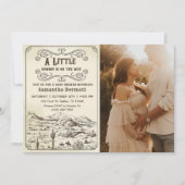 Ein kleiner Cowboy Western Rodeo Baby Dusche Foto Einladung (Vorderseite)