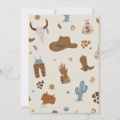 Ein kleiner Cowboy-Western Rodeo Kinderdusche Einladung (Rückseite)