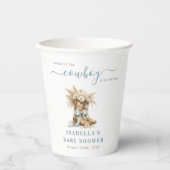 Ein kleiner Cowboy Western Stiefel Blaue Kokette S Pappbecher (Vorderseite)