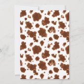 Ein kleiner Cowboy Western Teddy Bear Baby Dusche Einladung (Rückseite)